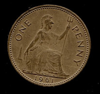 GRANDE-BRETAGNE - Pièce De 1 Penny De 1961 - Reine Elisabeth II - D. 1 Penny