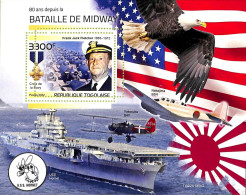 A9741 - TOGO  - ERROR MISPERF Stamp Sheet - 2022  - The Battle Of Midway  WAR - Militaria