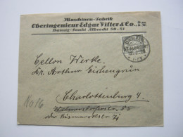 1925 , DANZIG - ST.ALBRECHT , Seltener Stempel Auf Brief - Brieven En Documenten