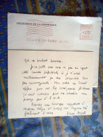 LETTRE AUTOGRAPHE PIERRE ANGELI 1962 Courrier A Entete De La Presidence De La Republique - Politiek & Militair