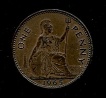 GRANDE-BRETAGNE - Pièce De 1 Penny De 1965 - Reine Elisabeth II - D. 1 Penny