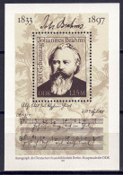 DDR 1983 - Johannes Brahms, Block 69, Postfrisch ** / MNH - 1981-1990