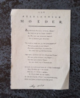 Aan Nederlandsch Moeder, Augustus 1787 - Dichtung