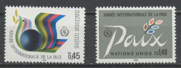 NU Genève - Vereinte Nationen 1986 Y&T N°145 à 146 - Michel N°145 à 146 *** - Année De La Paix - Unused Stamps