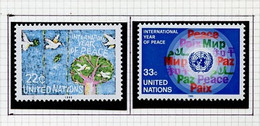 NU New York - Vereinte Nationen 1986 Y&T N°465 à 466 - Michel N°497 à 498 *** - Année De La Paix - Unused Stamps