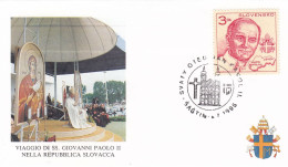 SLOVAKIA Cover 7-50,popes Travel 1995 - Papi