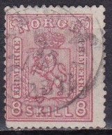 NO003F– NORVEGE - NORWAY - 1867 – COT OF ARMS – SC # 15 USED 75 € - Gebruikt