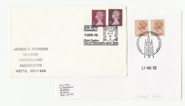 2 Diff NEWCASTLE Event COVERS Gb Stamps Cover 1979 & 1997 Newcastle Upon Tyne - Brieven En Documenten