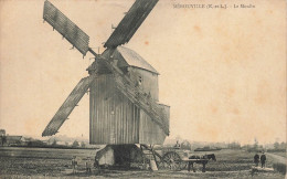 Mérouville * Le Moulin à Vent * Molen * Villageois Attelage Cheval - Autres & Non Classés