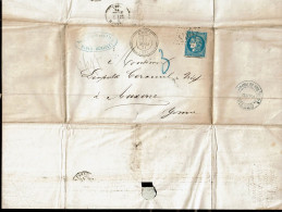 REF CTN88 - CERES 20c EMISSION DE BORDEAUX RIOLS / AUXERRE 30/3/1871 - 1870 Emission De Bordeaux