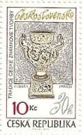 ** 619 Traditions Of The Czech Stamp Design 2010 Porcelain Vase - Porselein