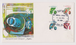 Australia FDC Cover 1973 Topic Stamps Gemstones, Minerals, Russel Street Postmark (68704) - FDC