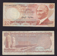 TURCHIA 20 LIRA 1974 PIK 187A  BB - Türkei