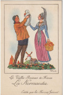 Les Provinces De France , Publicitaire FARINES JAMMET La  NORMANDIE 76 Bébé , Moulin , Panier , Pommes ,voilier - Droit