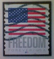 United States, Scott #5788, Used(o), 2023 Coil, Freedom Flag, (63¢), Gray, Blue, And Red - Usados