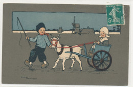 Illustrateur  Parkinson Ethel - Hollande  Enfants Avec Attelage Chevre  Moulin - Parkinson, Ethel