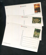 "AUSTRALIEN" 1982, 3 Bild-Postkarten ** (7411) - Postwaardestukken