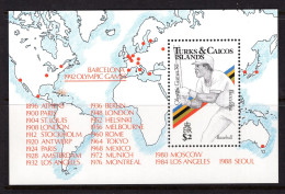 Turks & Caicos Islands 1991 Olympic Games, Barcelona MS MNH (SG MS1071) - Turks & Caicos (I. Turques Et Caïques)