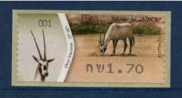 Israël, **, Yv D 66, Mi ATM 79, Oryx D'Arabie (Oryx Gazella Leucoryx) - Franking Labels