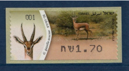 Israël, **, Yv D 68, Mi ATM 81, Gazelle De Montagne Ou Gazelle Edmi, (Gazella Gazella Acaciae), - Vignettes D'affranchissement (Frama)