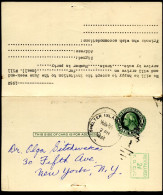 UY14 Type 1 Postal Card With Reply Shelter Island Heights NY 1952 - 1941-60