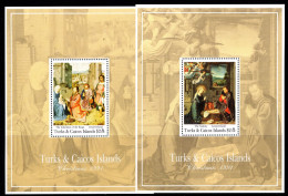 Turks & Caicos Islands 1991 Christmas MS Set MNH (SG MS1144a&b) - Turks & Caicos (I. Turques Et Caïques)