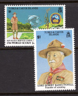 Turks & Caicos Islands 1992 17th World Scout Jamboree Set MNH (SG 1163-1164) - Turks & Caicos (I. Turques Et Caïques)