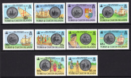 Turks & Caicos Islands 1992 Discovery Of Americas - Coins Set MNH (SG 1166-1175) - Turks And Caicos
