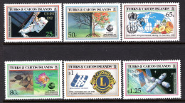 Turks & Caicos Islands 1993 Anniversaries & Events Set MNH (SG 1186-1191) - Turks & Caicos (I. Turques Et Caïques)