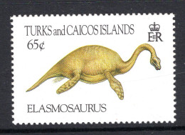 Turks & Caicos Islands 1993 Prehistoric Animals - Dinosaurs - 65c Elasmosaurus MNH (SG 1206) - Turks & Caicos (I. Turques Et Caïques)