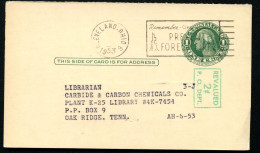 UY14m Type 1 Message Card Cleveland OH 1953 - 1941-60