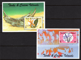 Turks & Caicos Islands 1995 Orchids MS Set MNH (SG MS1286a&b) - Turks And Caicos