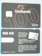 CHIP Phonecard Denmark Danmont Unibank Animal Horse Unicorn 100 Kroner 05.97 - Dänemark