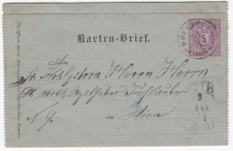 ÖSTERREICH 1886 - Kartenbrief K 8 Deutsch - Letter-Cards