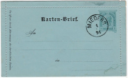 ÖSTERREICH 1890 - Kartenbrief K 15 Deutsch - Carte-Lettere