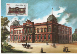 Germany Deutschland DDR 1987 Maximum Card Historische Postgebaude Historic Post Office Building Postamt Weimar, Berlin - Cartas Máxima
