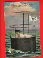 XZK -09  Bonne Année Bébé Sur Un Phare.  . Circulé 1924 - New Year