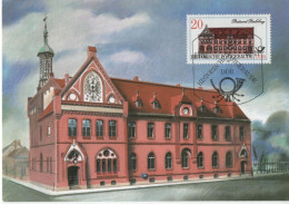 Germany Deutschland DDR 1987 Maximum Card Historische Postgebaude Historic Post Office Building Postamt Perleberg Berlin - Cartes-Maximum (CM)