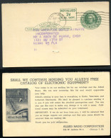 UY15r Reply Card Chicago IL ADVERTISED ELECTRONIC EQUIPMENT 1953 - 1941-60