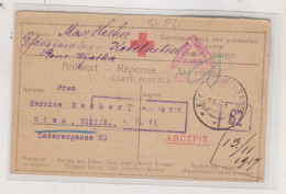 RUSSIA, 1917 POW Postal Stationery To  Austria - Cartas & Documentos
