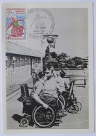 SPORT / BASKET BALL - Jeux Handicapés Physiques / Chaise Roulante - Carte Philatélique Avec Cachet SAINT ETIENNE - Basketball