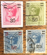 Monaco 1926 (Louis II) : 104  105  108  109 (oblitérés) - Used Stamps