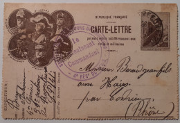 ALSACE / MILITAIRE - Baiser De La Gloire Au Verso - Carte Lettre Militaire Avec Cachet 4eme Régiment Génie - Francobolli Di Guerra