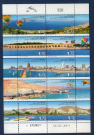 Israël, **, Yv 2125 à 2134, Mi 2219 à 2228 KB, SG 2087b, Plages, - Nuevos (con Tab)