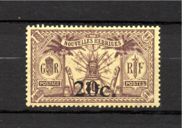 New Hebrides 1920 Old Overprintes Definitive Stamp (Michel 71 I) Nice MLH - Ongebruikt