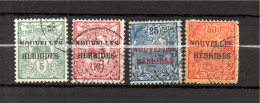 New Hebrides 1908 Old Overprintes Definitive Stamps (Michel 10/13) Nice Used - Nuovi