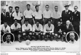 75 PARIS EQUIPE DE FOOTBALL DU RACING CLUB DE PARIS 1946-1947 - Otros & Sin Clasificación