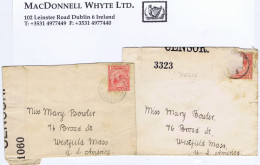 Ireland Censor Kerry 1916 Two Covers To USA With OPENED BY CENSOR Labels, From Ballyferriter And Dingle - Other & Unclassified