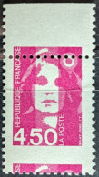 Cote 120€ N°3007f** Piquage à Cheval, La Bande De Phosphore Est Resté Bien Cadré, Briat 4.50 Rose - Unused Stamps