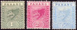 PAHANG 1892 1c-5c W.CA Sc#11-13 MH-TONED GUM @TA348 - Pahang